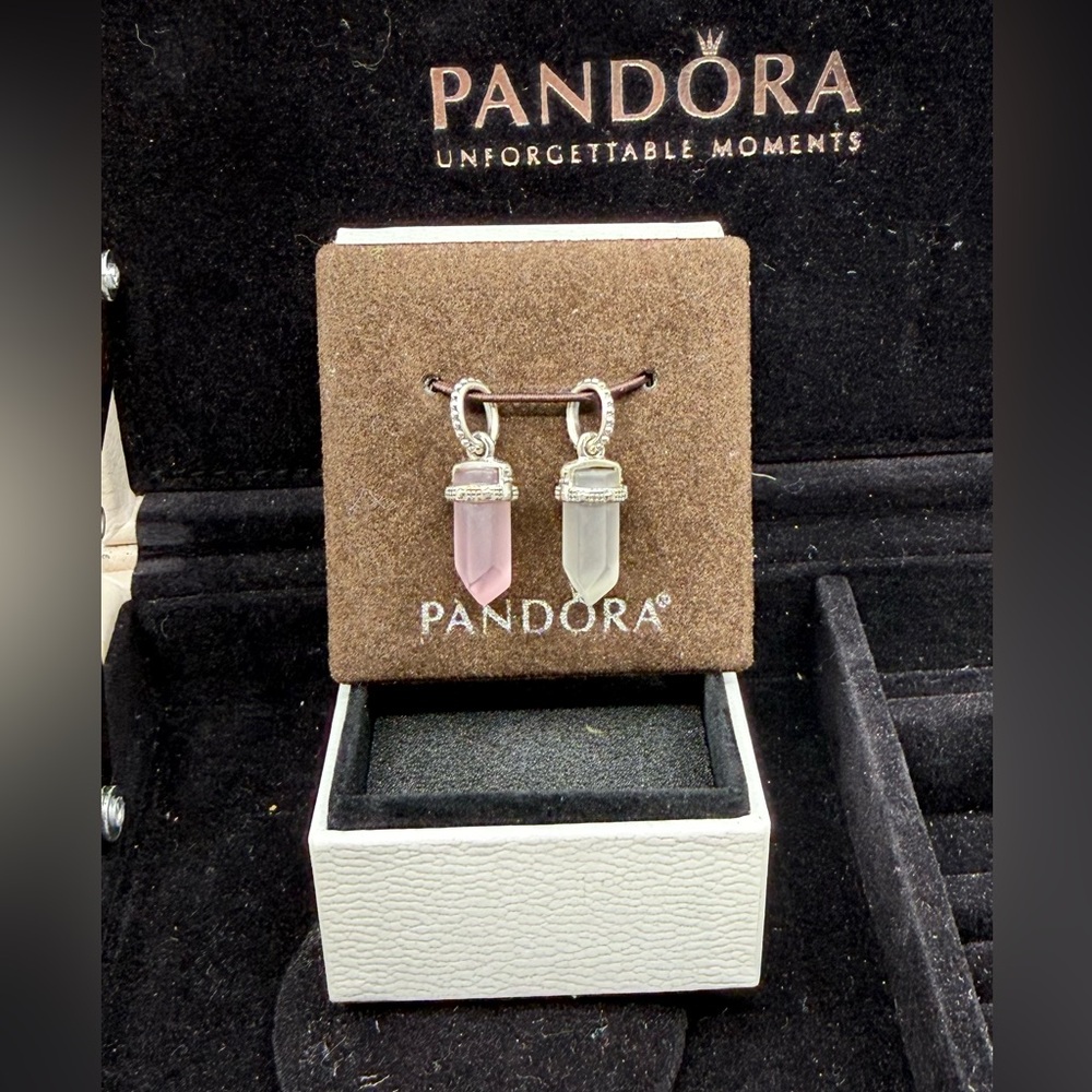 Pandora White Amulet Pendant Only